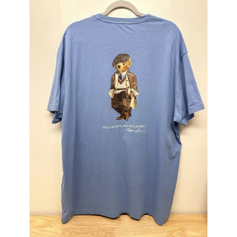 Polo Ralph Lauren Polo Bear Pocket T Shirt Men XXL Blue Classic Fit Graphic #6